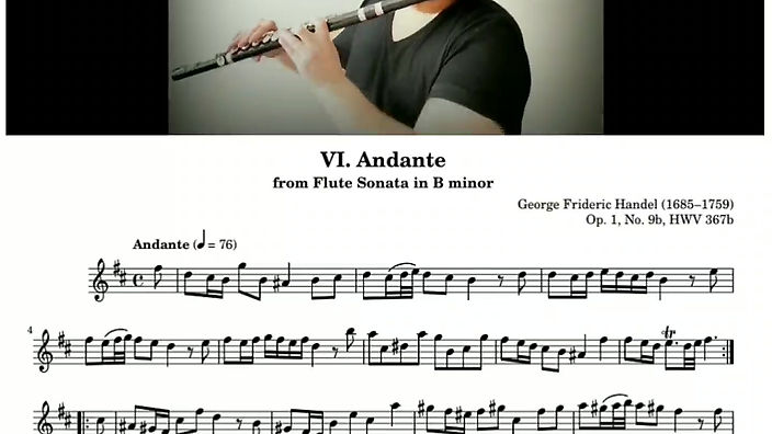 Handel Flute Sonata B minor Andante